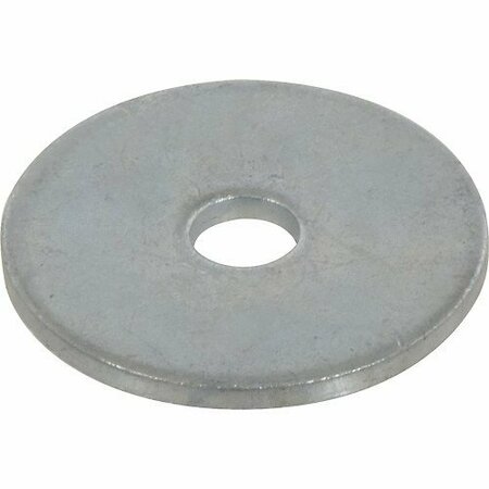 HILLMAN Flat Washer, Fits Bolt Size 1/4" , Steel Zinc Plated Finish 290018